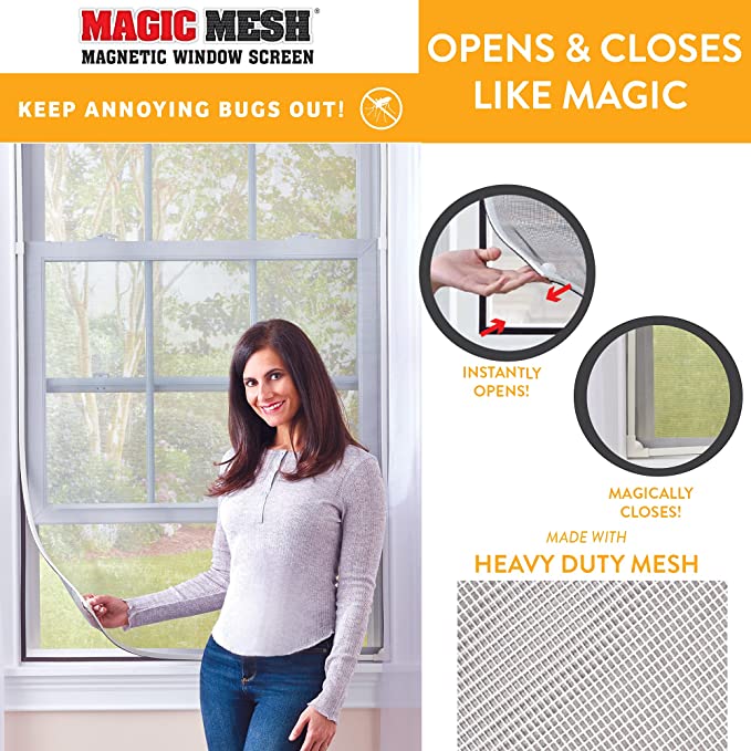 Magnetic Window Screen, Screen Door Mesh Window Sc... – Grandado